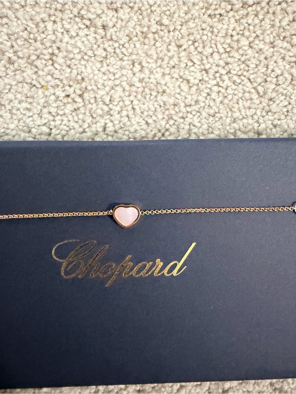 Chopard Women's Rose Gold Happy Heart Mother of Pearl Bracelet - Picture 2 of 6